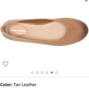 Hush puppies leather ballet flat tan 9.5 bnib